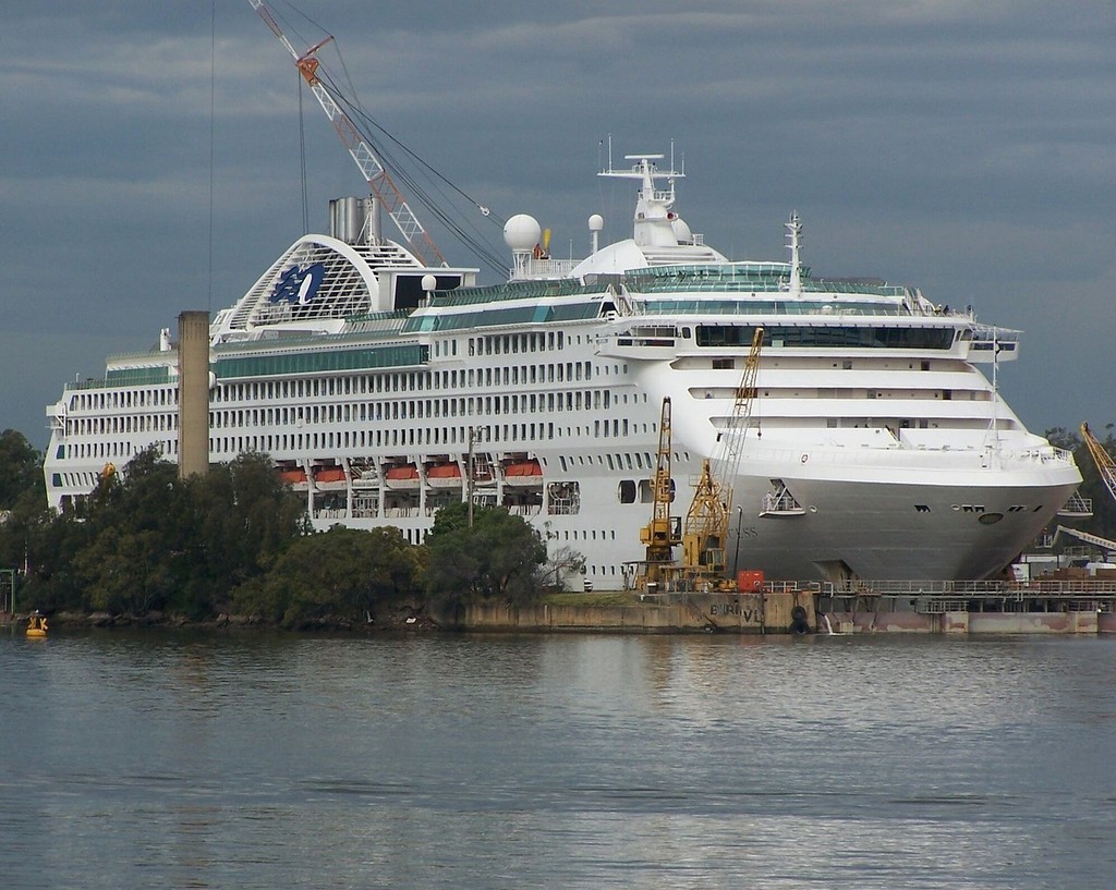 July 5 the ship departs on a 104-day world cruise, the first circumnavigation and longest-ever roundtrip voyage from Australia.  © MIAA